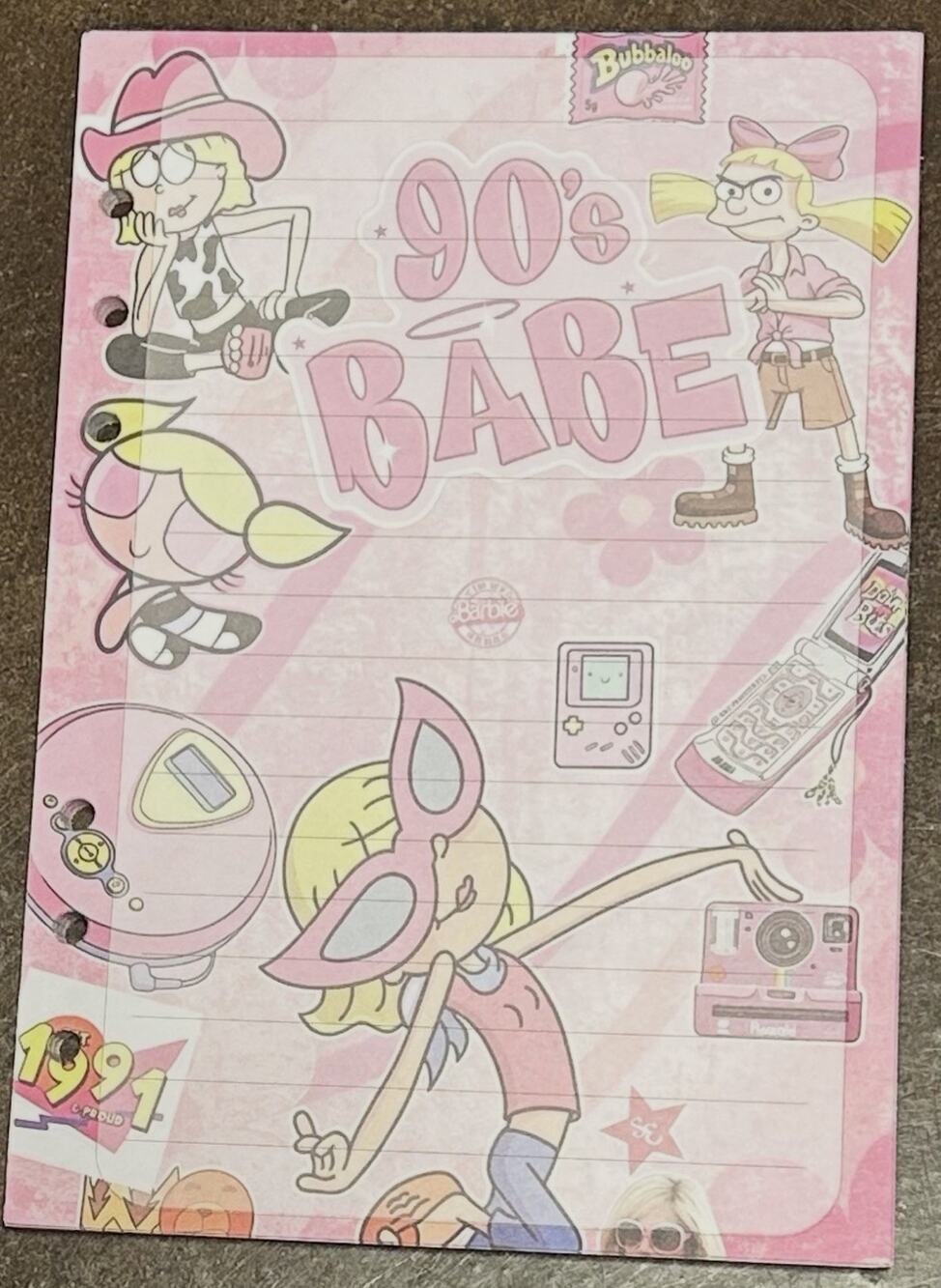 Retro 90’s Babe Size A5 Refill Stationery Paper (50 Sheets)